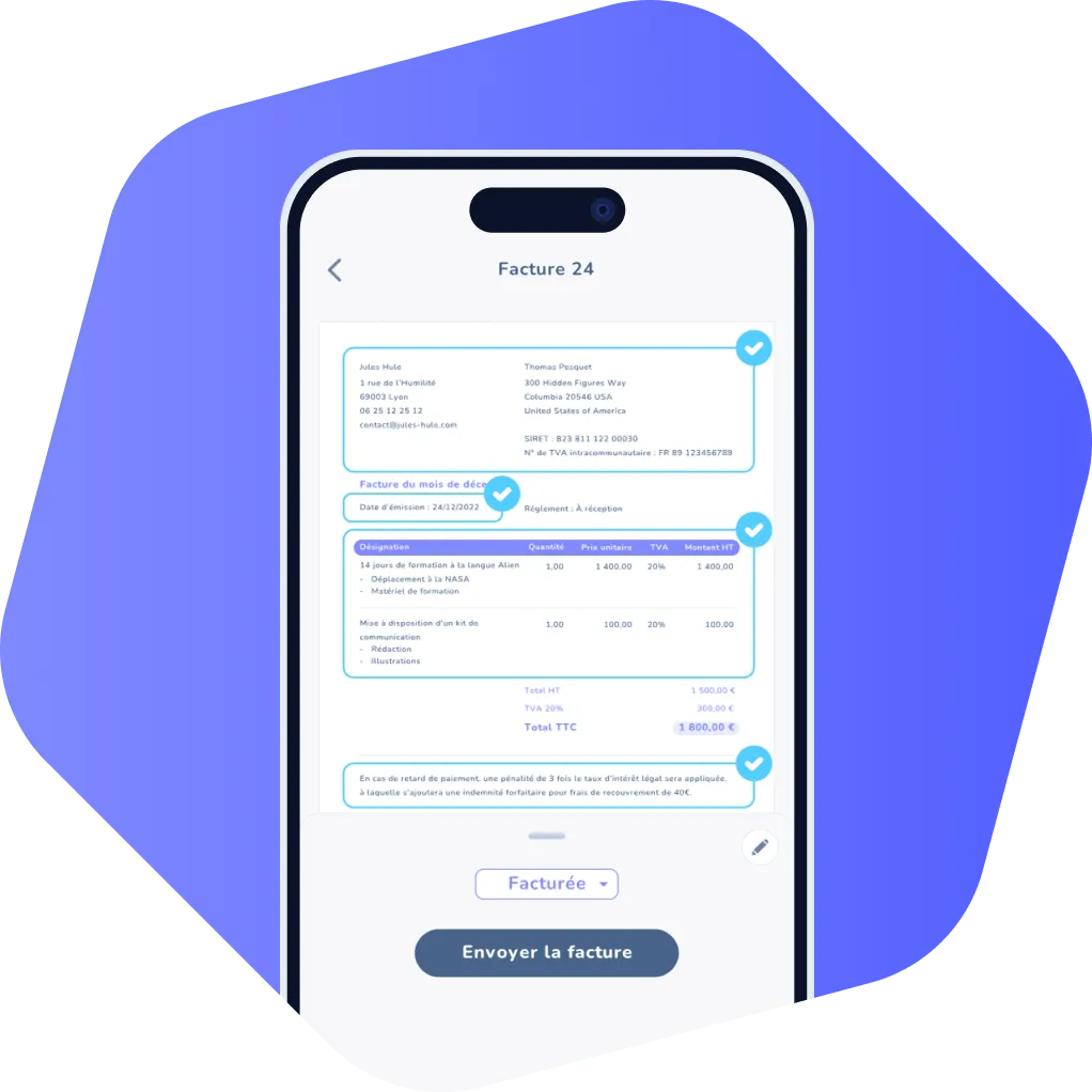 Interface Tiime Invoice